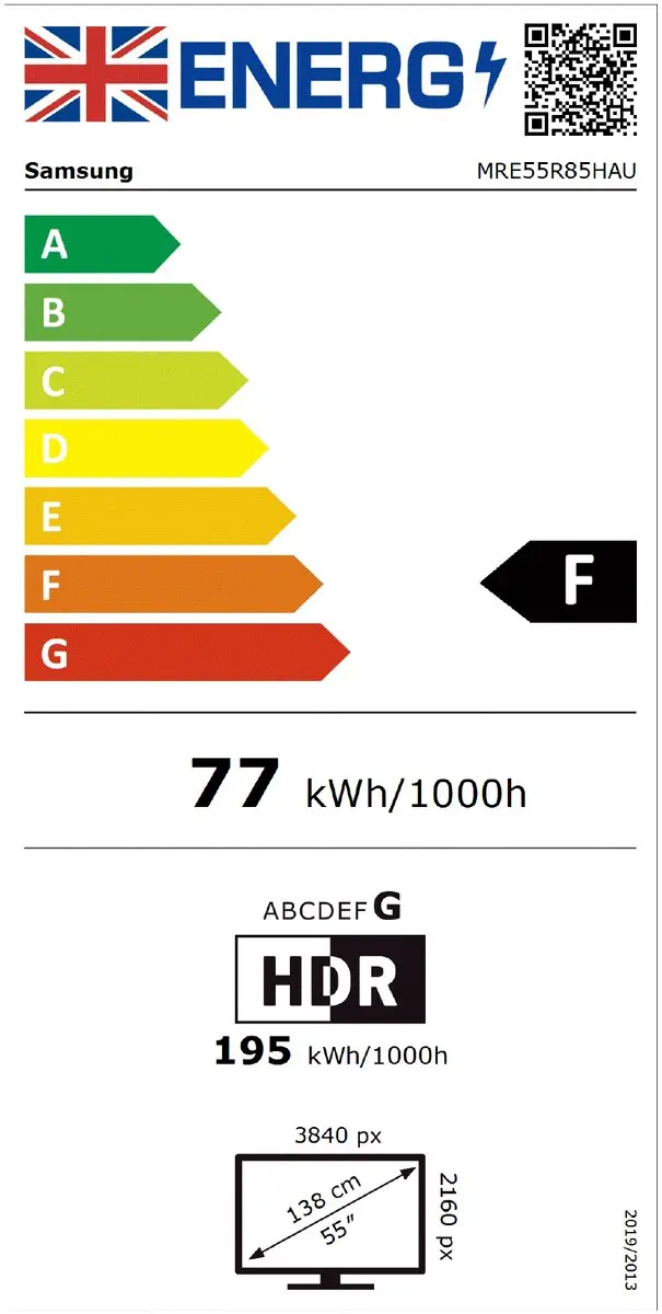 Samsung MRE55R85H 55" 4K Smart TV - Zwart