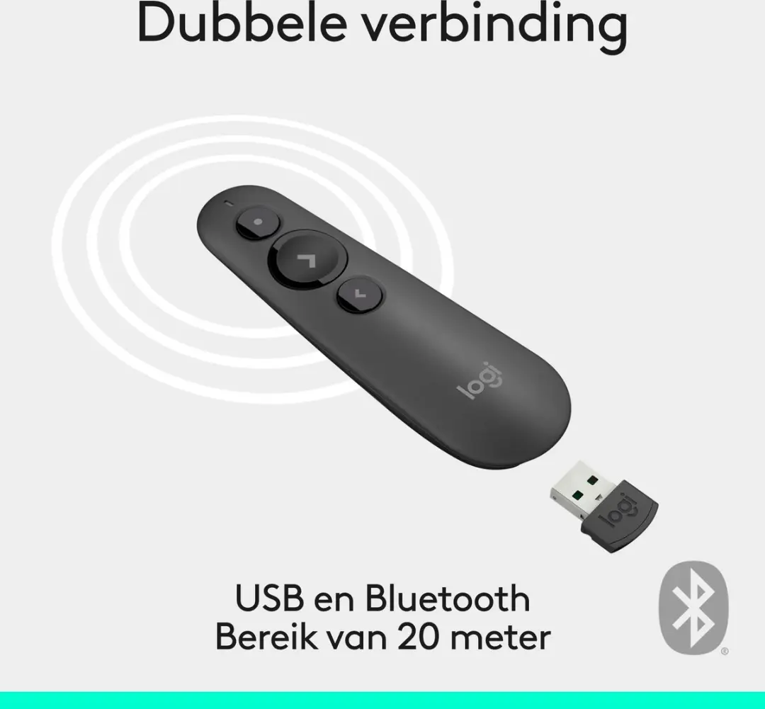Logitech R500S Draadloze Laser Presenter - Zwart