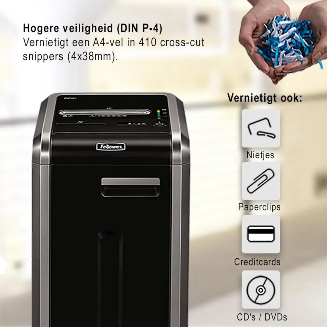 Fellowes 225Ci Papierversnipperaar - 22 Vel - A4 - 60L