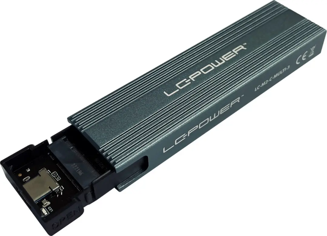 LC Power LC-M2-C-MULTI-3 M.2 SSD Enclosure - Zwart