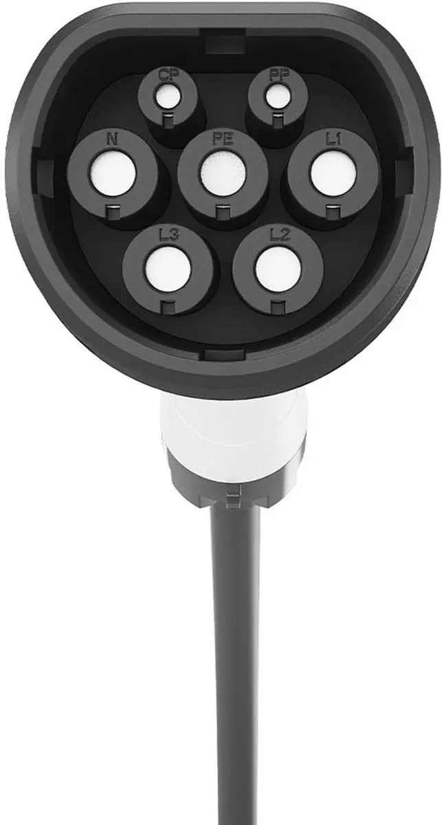 Energenie Type 2 EV-Laadkabel 22kW 8m - IP55 Zwart/Wit