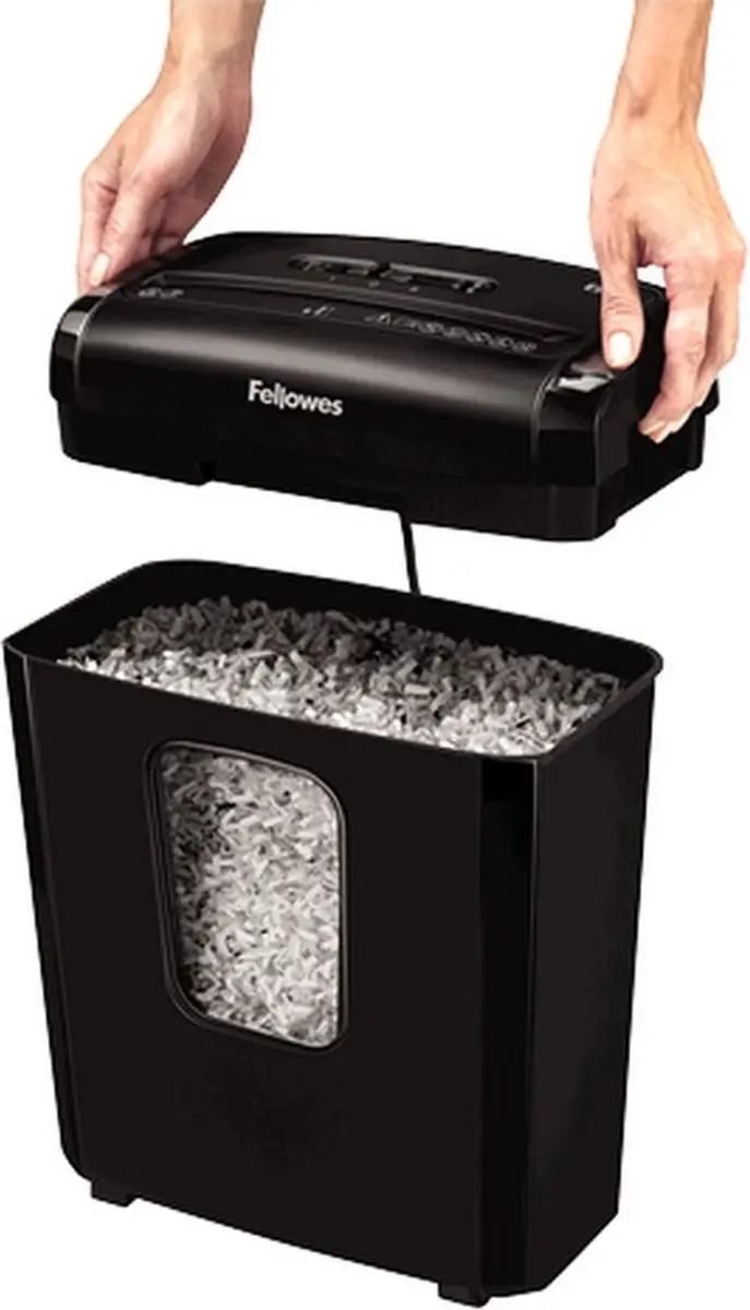 Fellowes 6M Papierversnipperaar P4 Mini-Cut - 6 Vel - Zwart - afbeelding 6 van 6