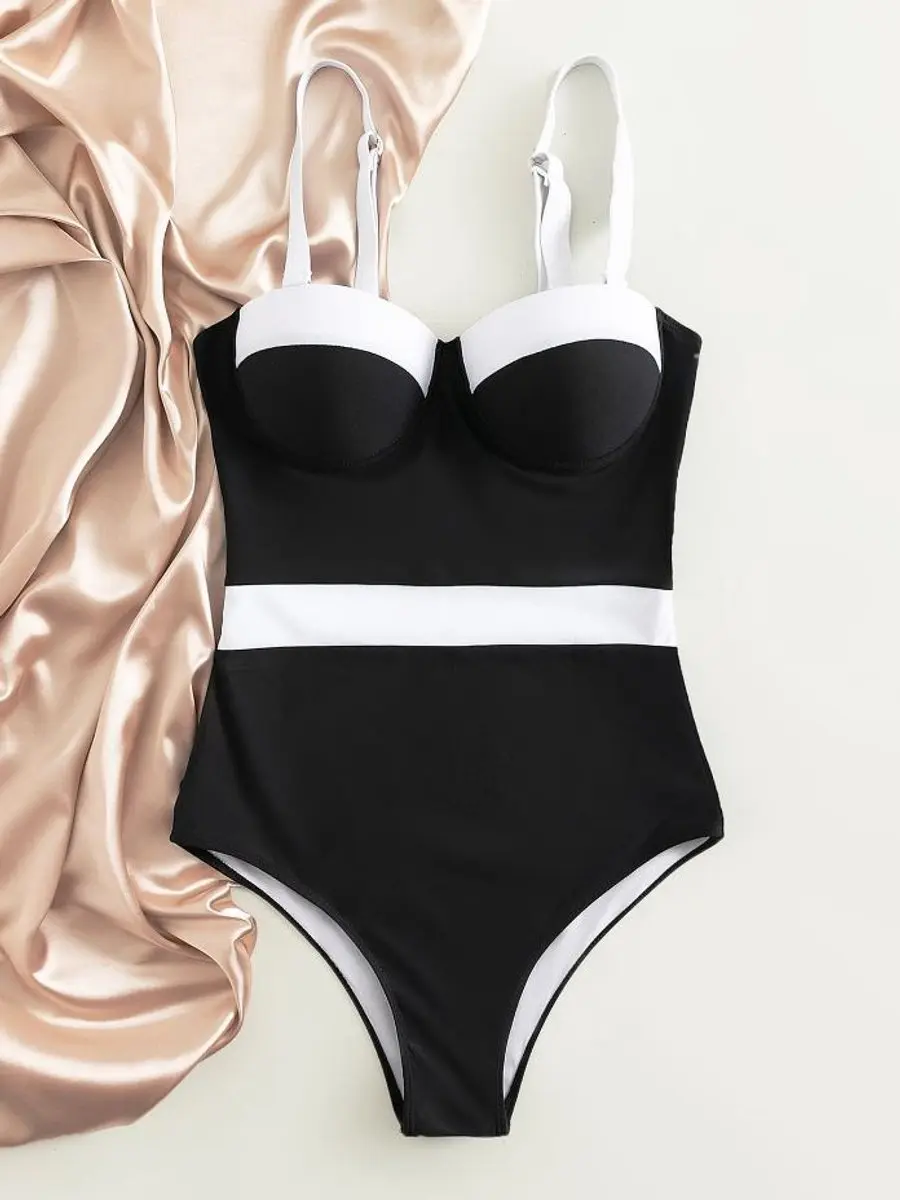 Sapphire Push-Up Badpak - Zwart/Wit