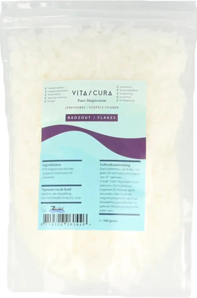 Vita Cura Badzout Magnesium Jeneverbes 500g
