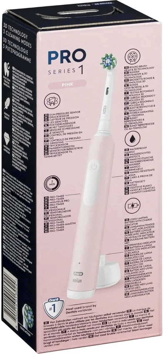 Oral-B Pro 1 Cross Action Tandenborstel - Roze
