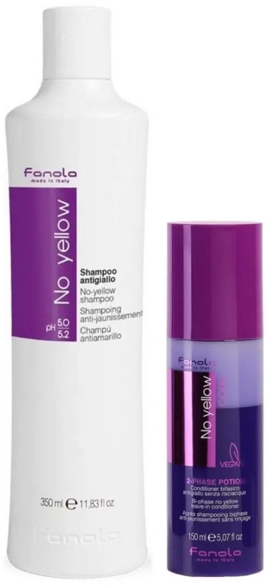 Fanola No Yellow Shampoo & Bi-Phase Set 500ml