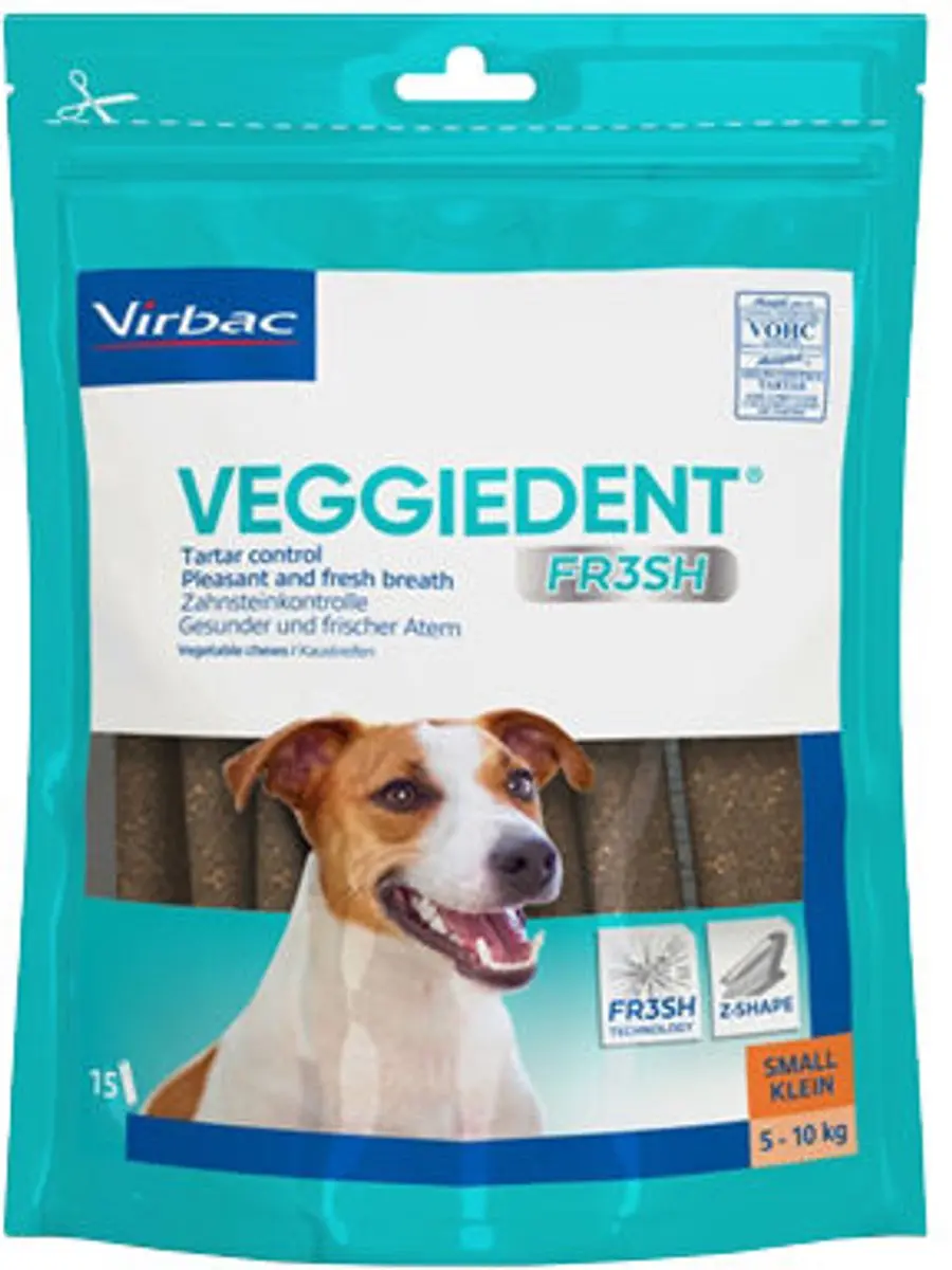 Virbac Veggiedent Kauwstrips XS - <5 kg - 15 Stuks