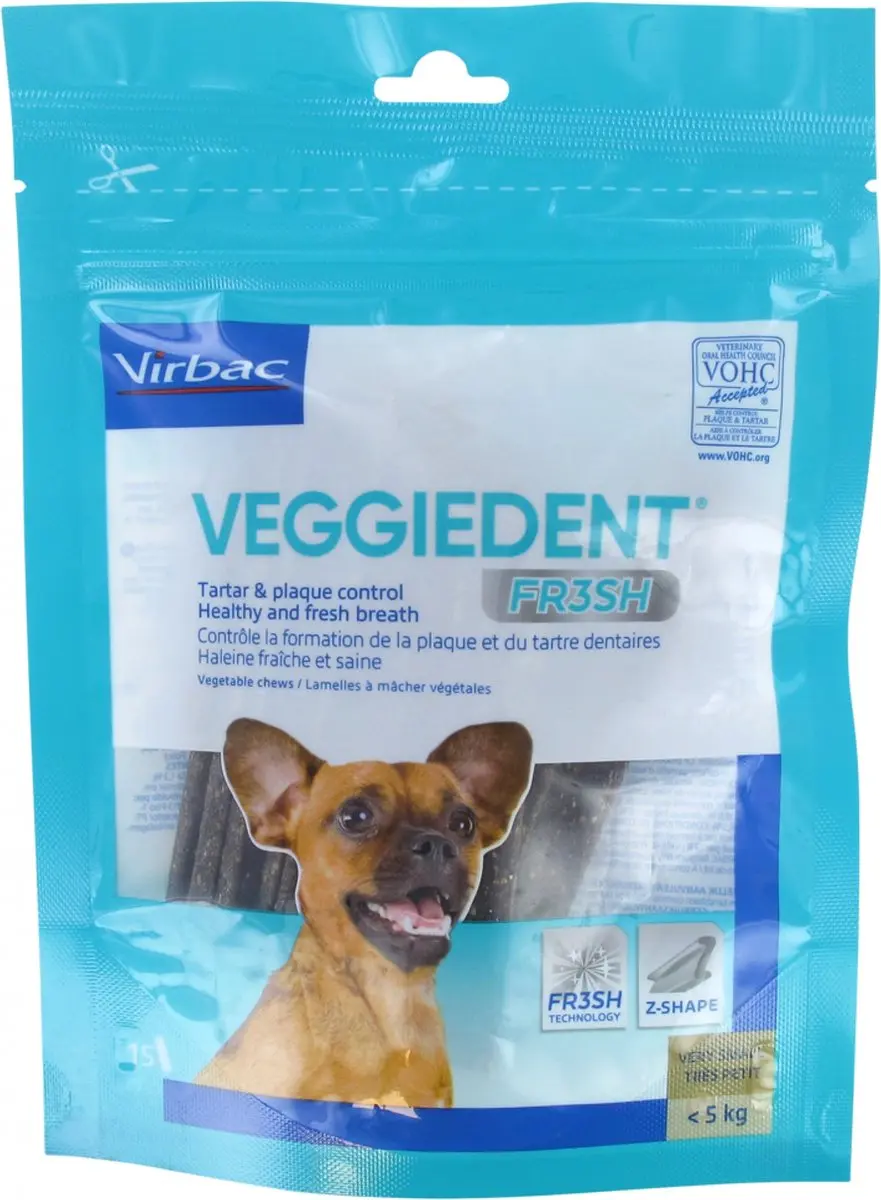 Virbac Veggiedent Kauwstrips XS