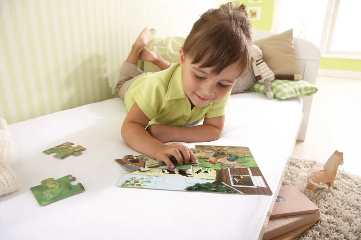 Haba Peuterpuzzels Dieren 12 Stuks - Multicolor
