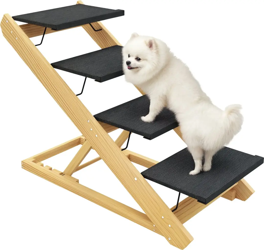 Pawhut Honden- en Kattenladder 4 Trappen 62,5cm