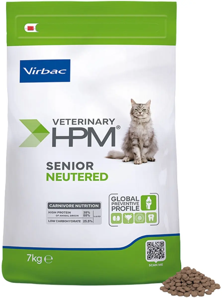Virbac HPM Senior Neutered Cat Voeding - 3kg