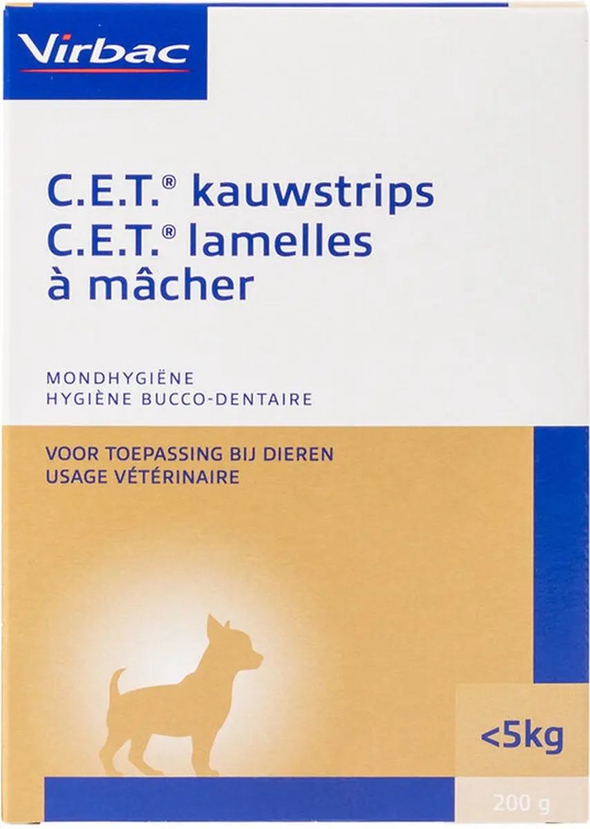 Virbac C.E.T. Kauwstriplets Hond tot 5 kg - 200g