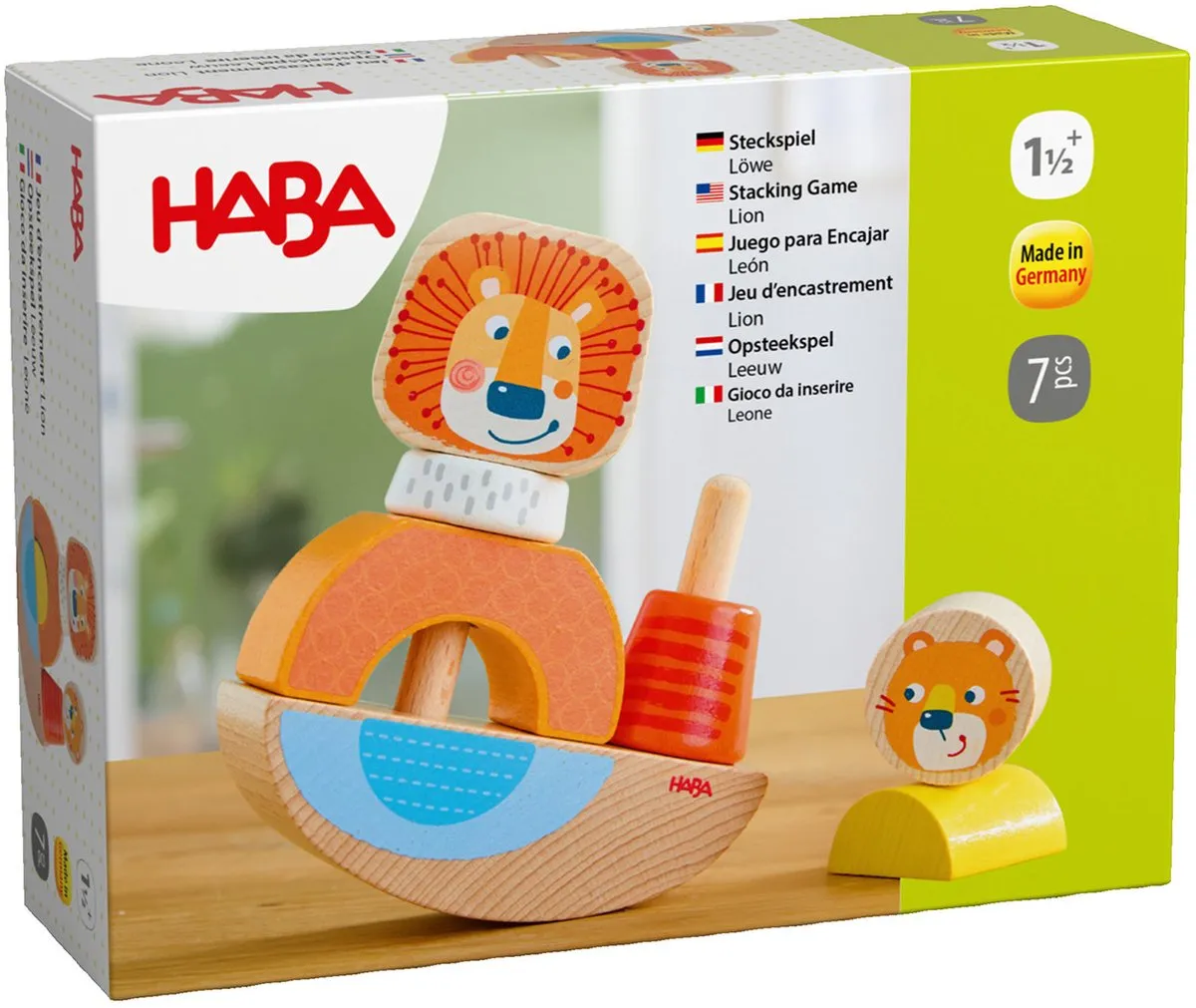 Haba Leeuw Opsteekspel - 6 Stuks - Multicolor