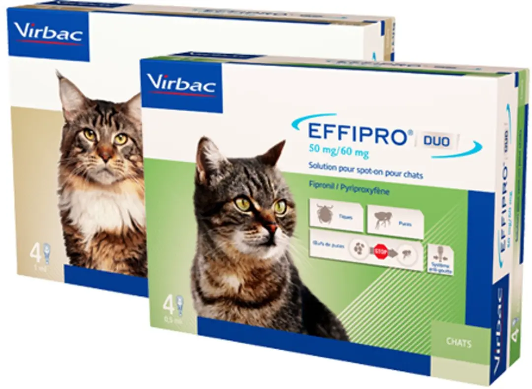 Virbac Effipro DUO Spot-On Grote Kat 6-12kg - 4 Pipetten