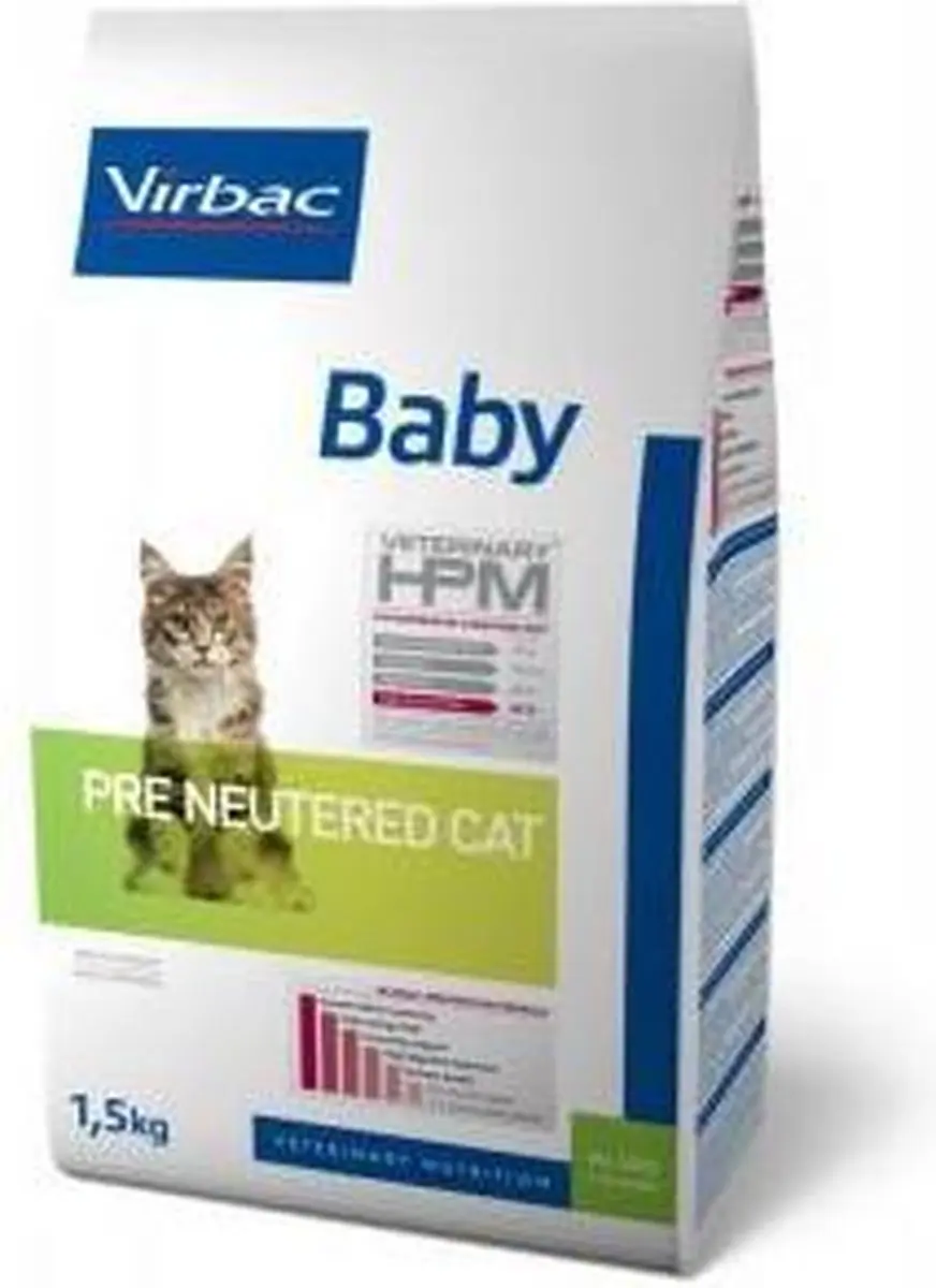 Virbac HPM Baby Pre Neutered Kat - 3kg
