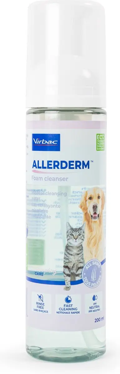 Virbac Allerderm Foam Cleanser 200ml