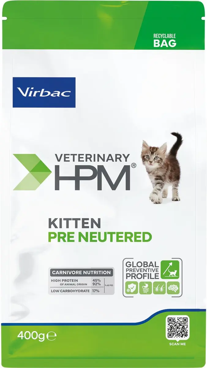 Virbac Veterinary HPM Kitten Pre Neutered Kattenvoer 400g