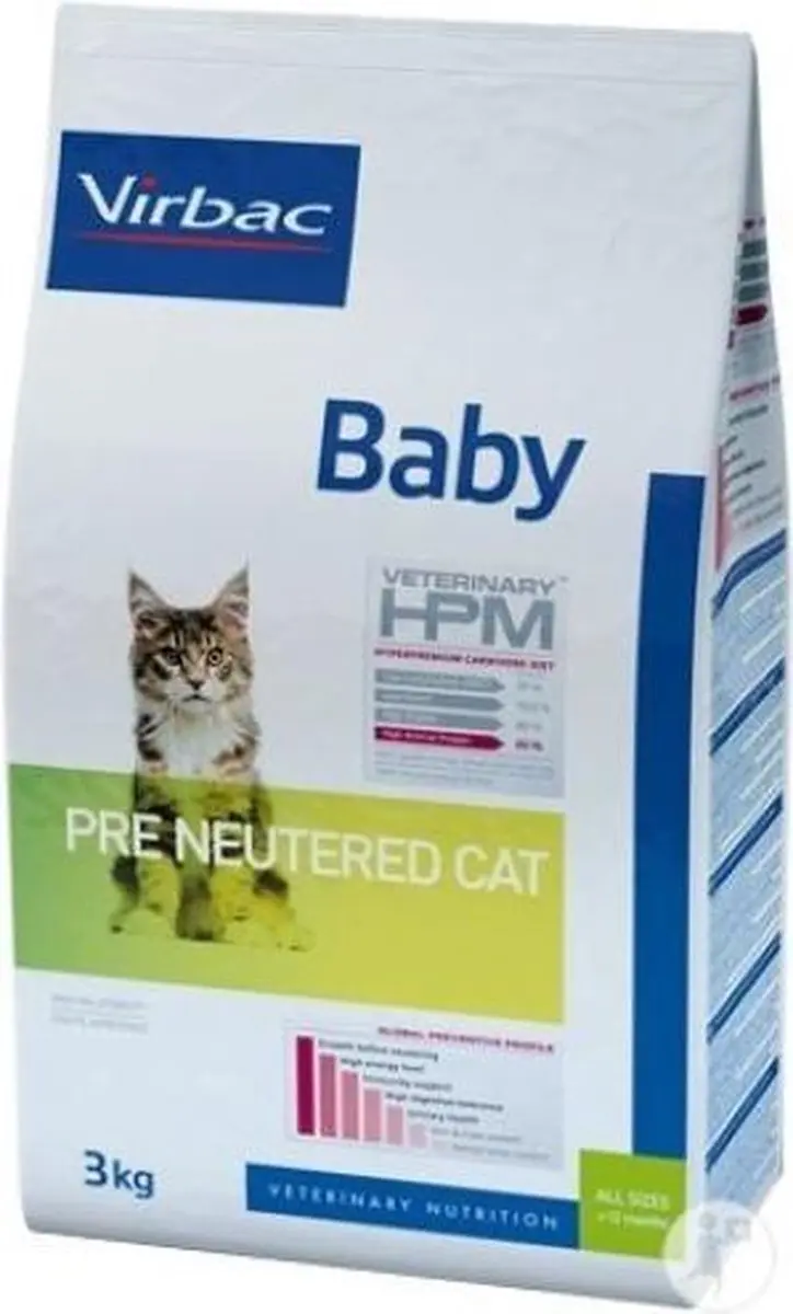 Virbac Veterinary HPM Kitten Pre Neutered Kattenvoer 400g