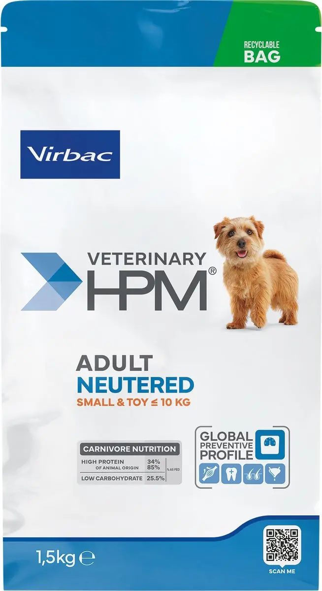 Virbac Veterinary HPM Adult Small & Toy Neutered Dog 1,5kg