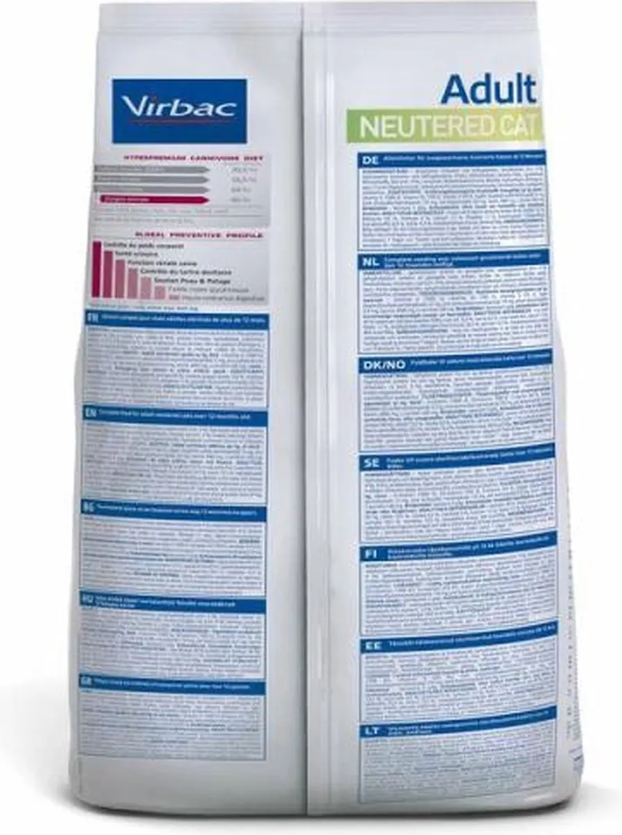 Virbac HPM Veterinary Adult Neutered Kattenvoer 3kg