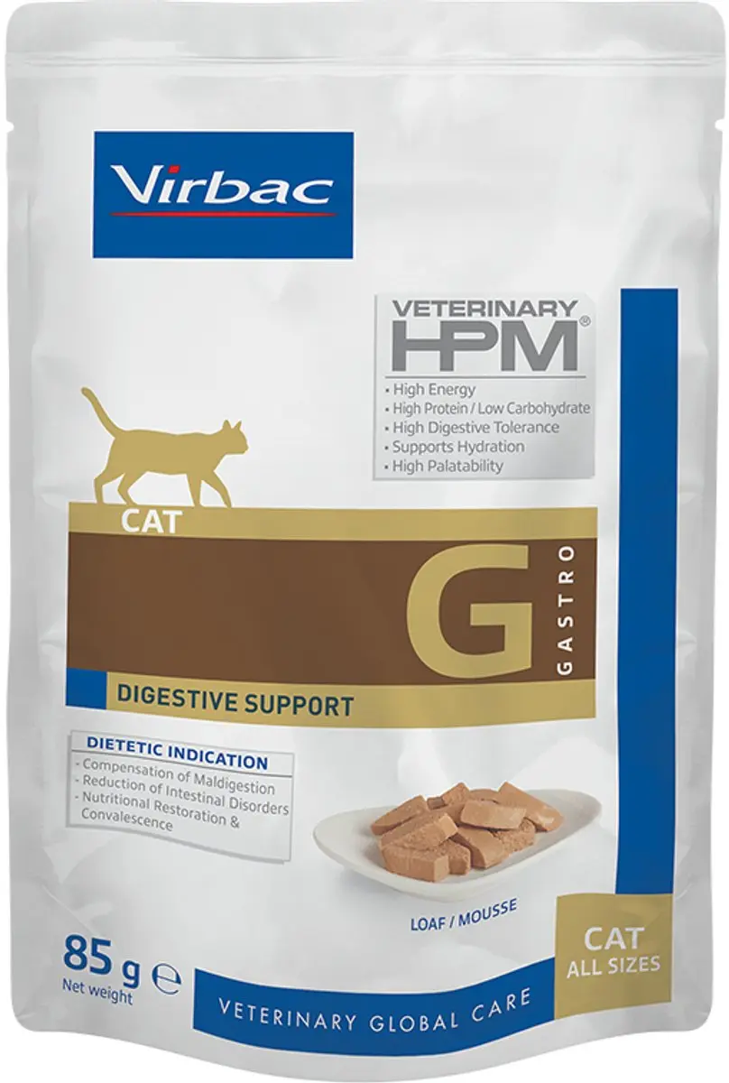 Virbac HPM Cat Digestive Support Maaltijdzakjes - 12x85g