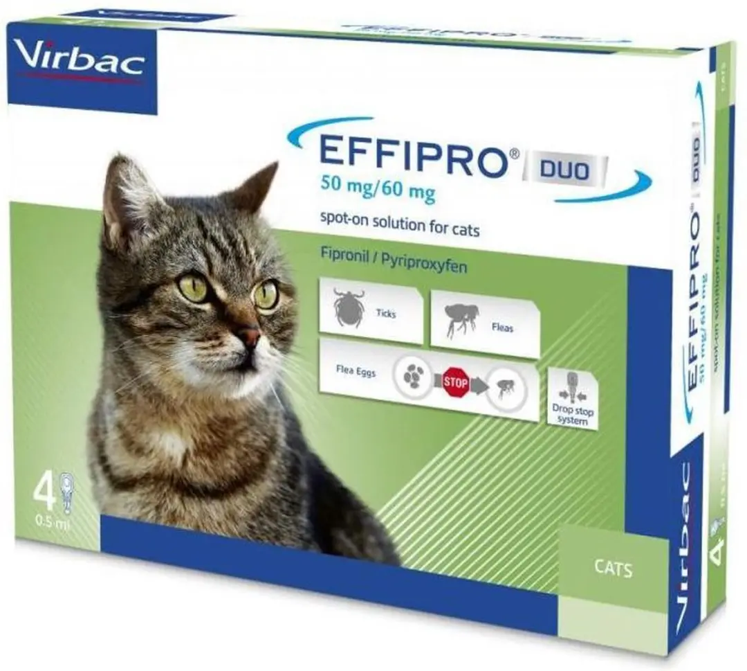 Virbac Effipro DUO Spot-On Kleine Kat 0.5ml - 4 Pipetten - afbeelding 6 van 6
