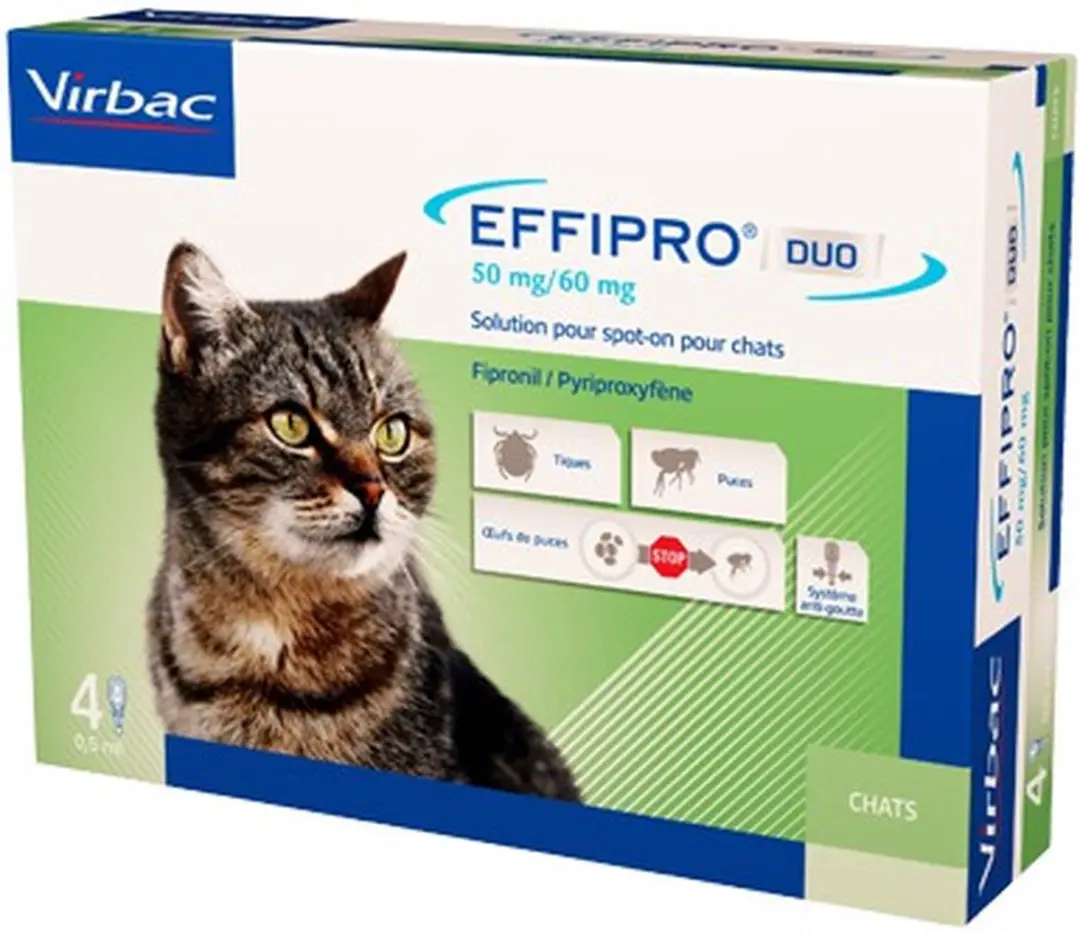 Virbac Effipro DUO Spot-On Kleine Kat 0.5ml - 4 Pipetten