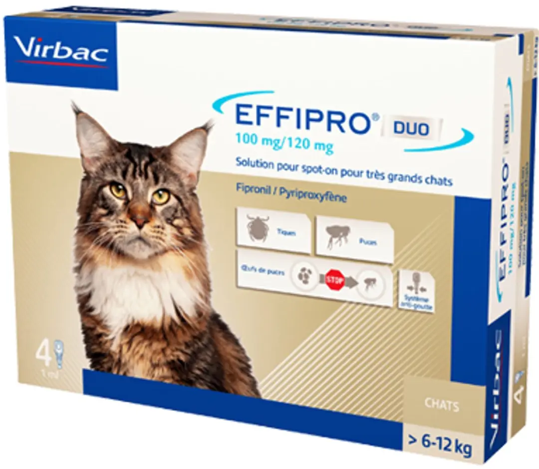 Virbac Effipro DUO Spot-On Kleine Kat 0.5ml - 4 Pipetten