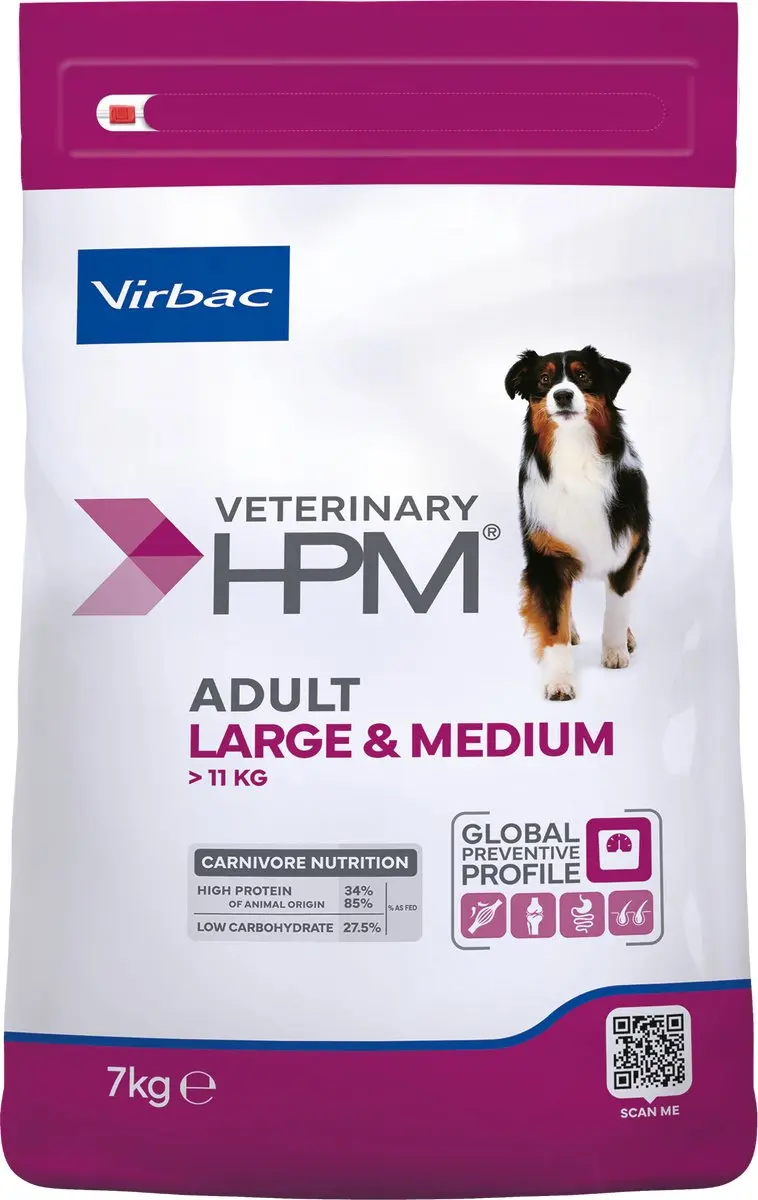 Virbac HPM Adult Hond Groot & Middel 7kg