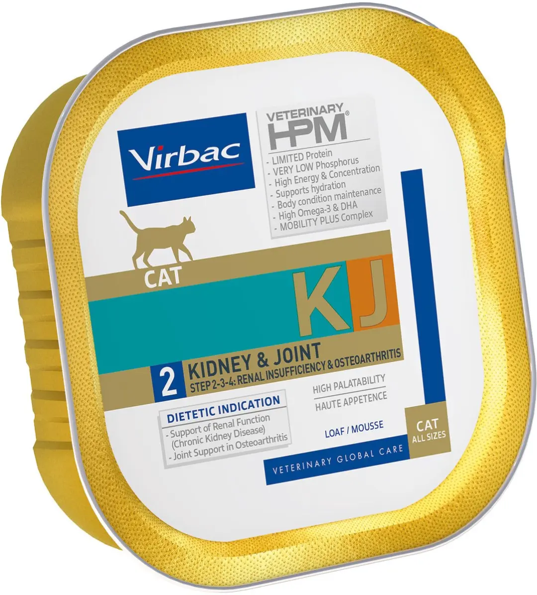 Virbac HPM Dietetic Kat - Nier & Gewricht Mousse - 12x85g