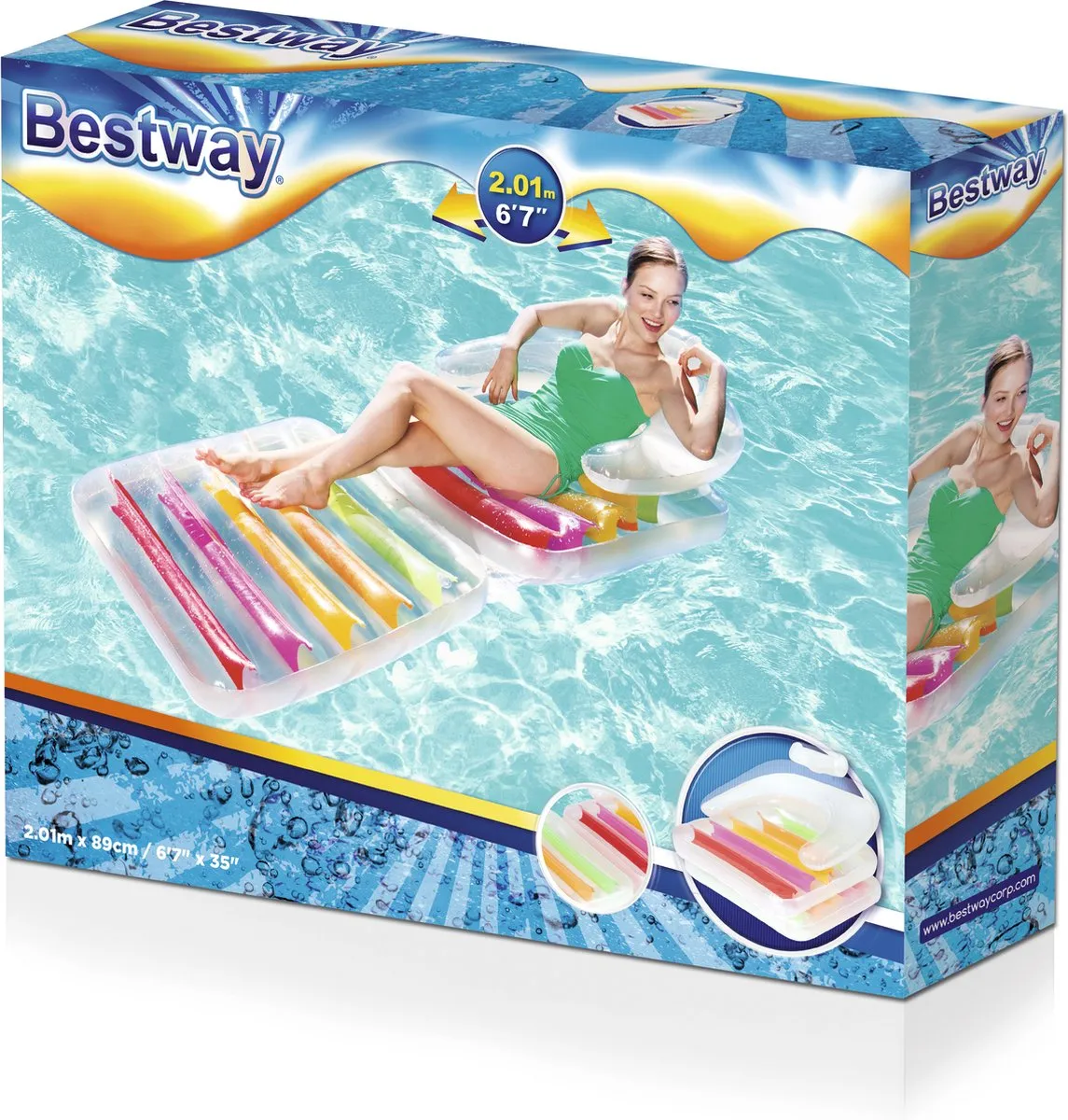 Bestway Fashion Folding Luchtbed - Multicolor