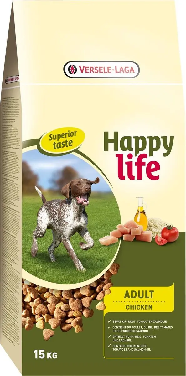 Versele-Laga Happy Life Adult Kip Hondenvoer 15kg