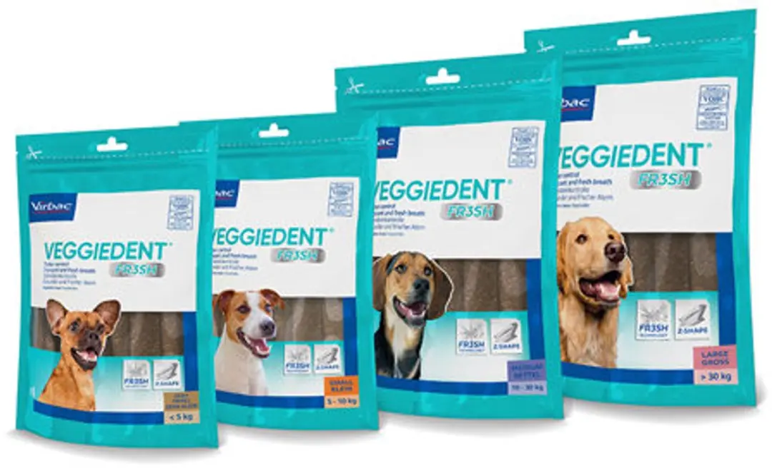 Virbac VeggieDent Kauwstrips 10-30 kg - 15 Stuks