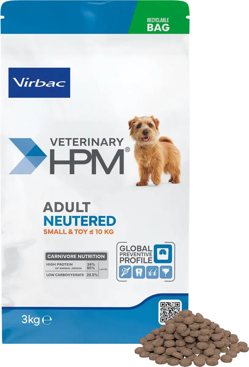 Virbac HPM Adult Small & Toy Gecastreerd Hond