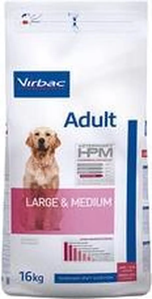 Virbac HPM Adult Hond Groot & Middel 16kg