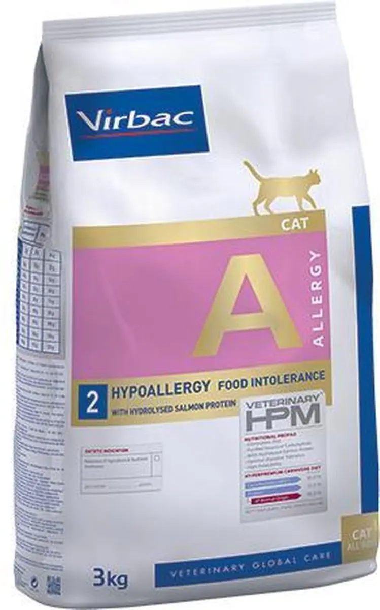 Virbac HPM Dietetic Cat Allergy A2 Zalm 3kg