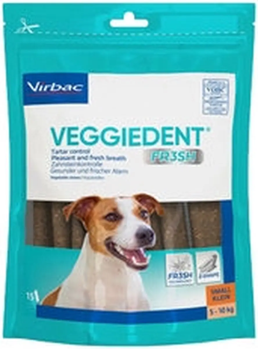 Virbac VeggieDent FR3SH Kauwstrips 5-10 kg