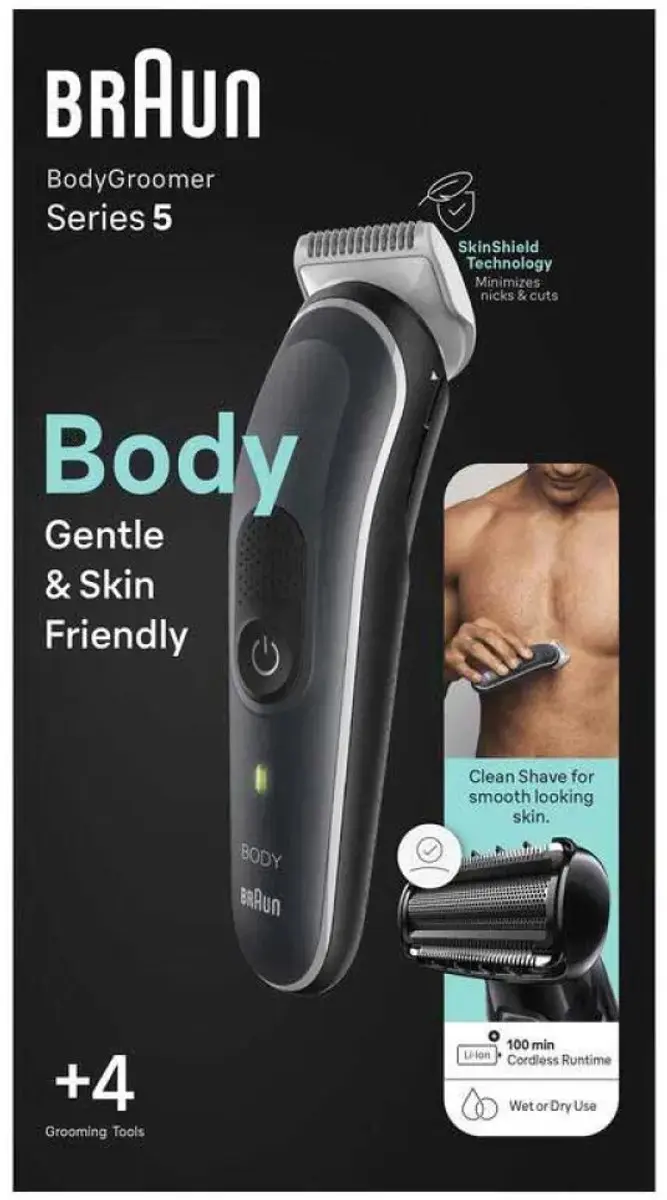 Braun Series 5 BG5360 Bodygroomer - 4 Mesjes - Grijs - afbeelding 3 van 6