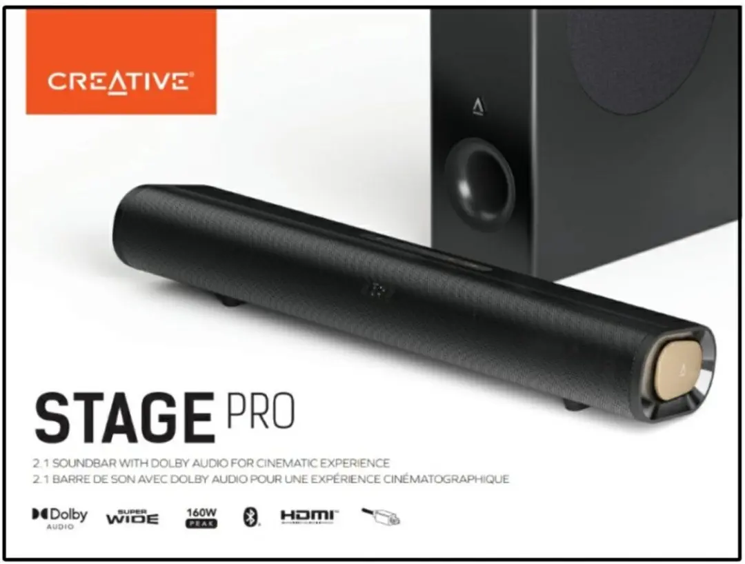 Creative Stage Pro MF8495 Soundbar - Zwart
