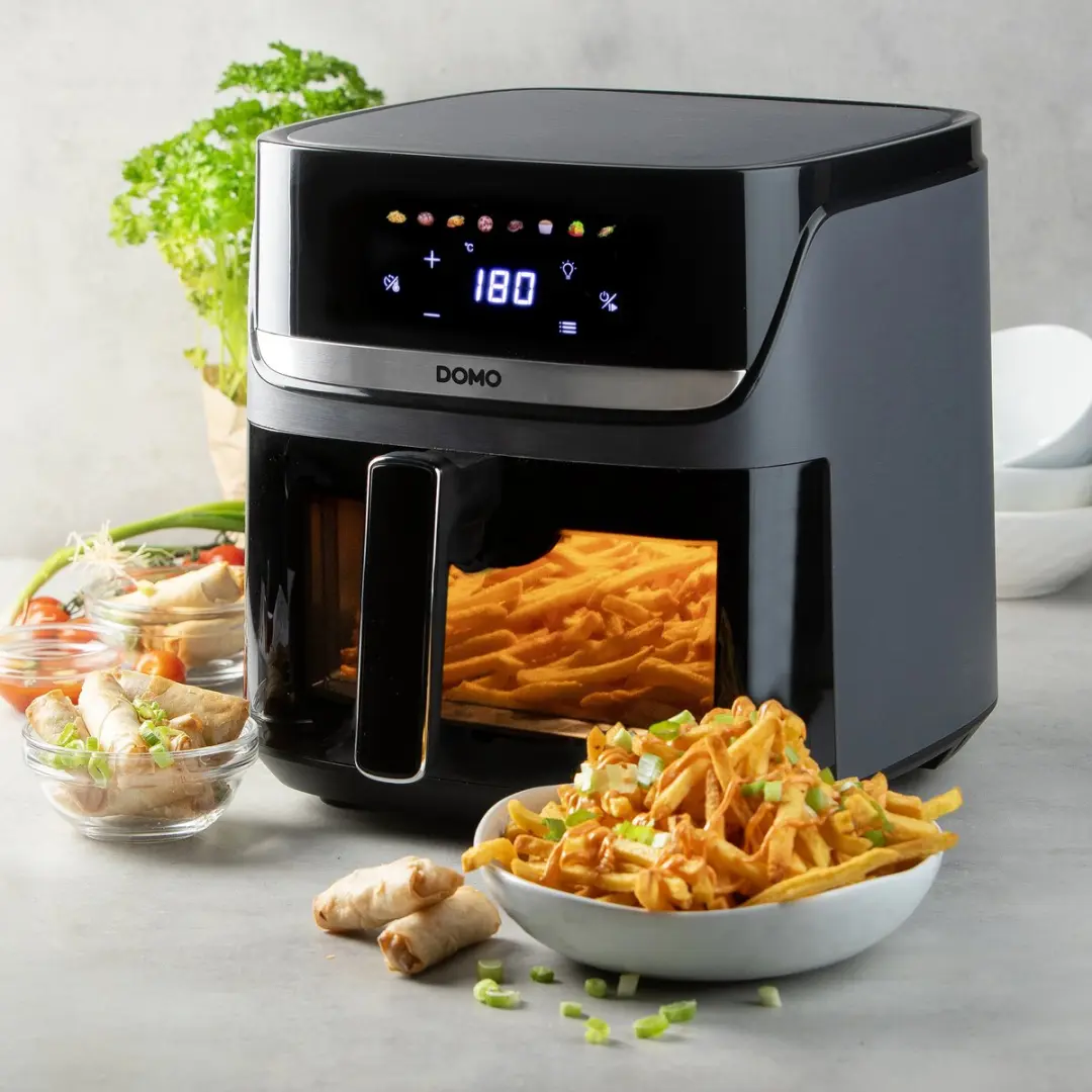 Domo DO551FR Heteluchtfriteuse DuoGrill 8L - 2800W - Zwart