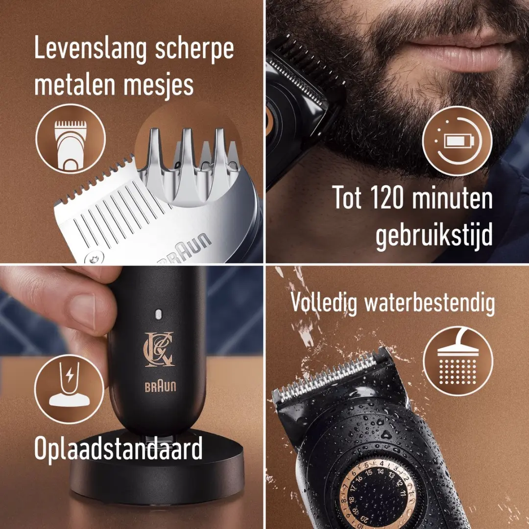 King C. Gillette PRO MAX Draadloze Baardtrimmer - Zwart