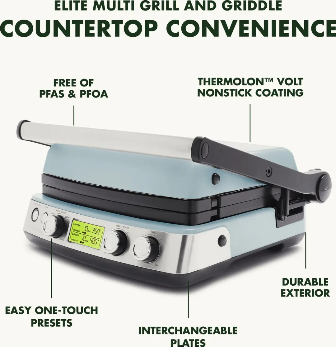 GreenPan Contactgrill Blue Haze - 2200W - 2 Platen