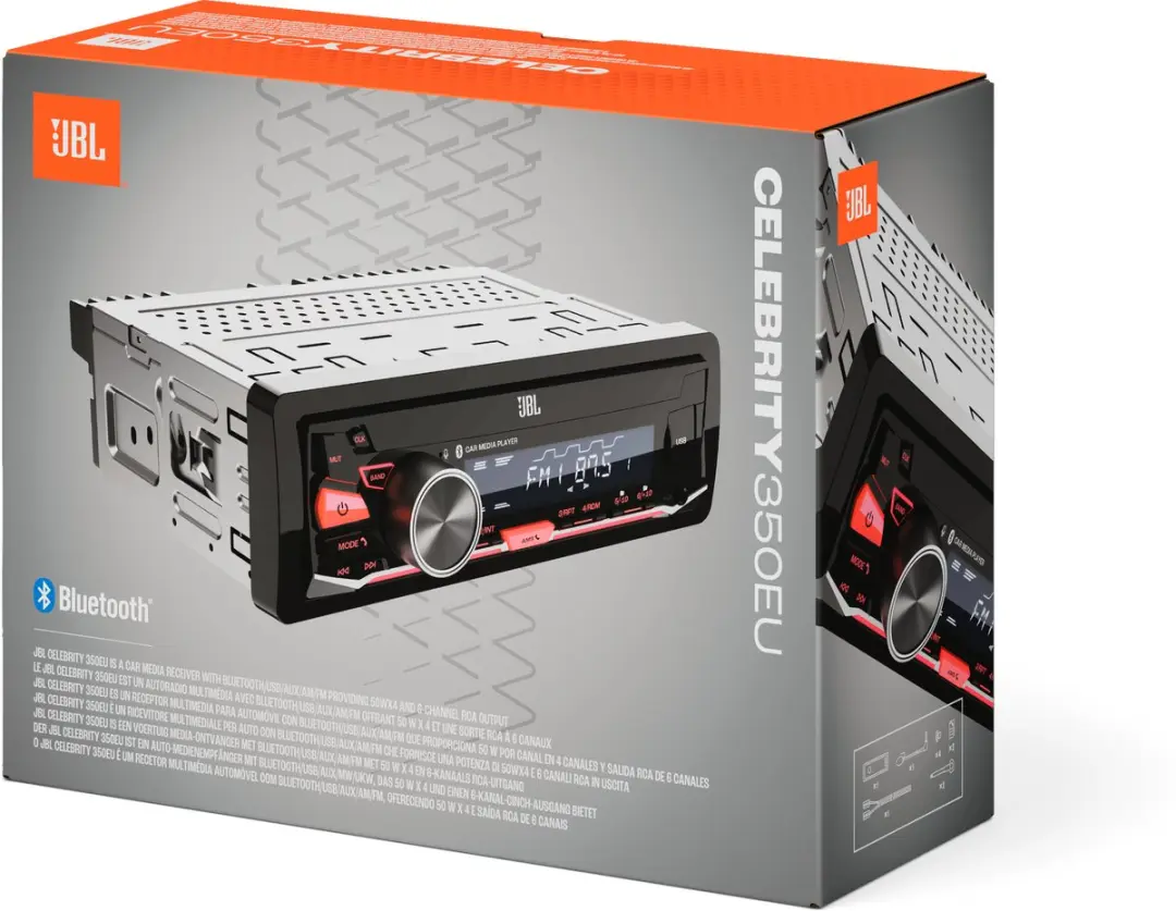 JBL Celebrity 350EU Autoradio - 4x50W - USB/AUX/Bluetooth - Zwart