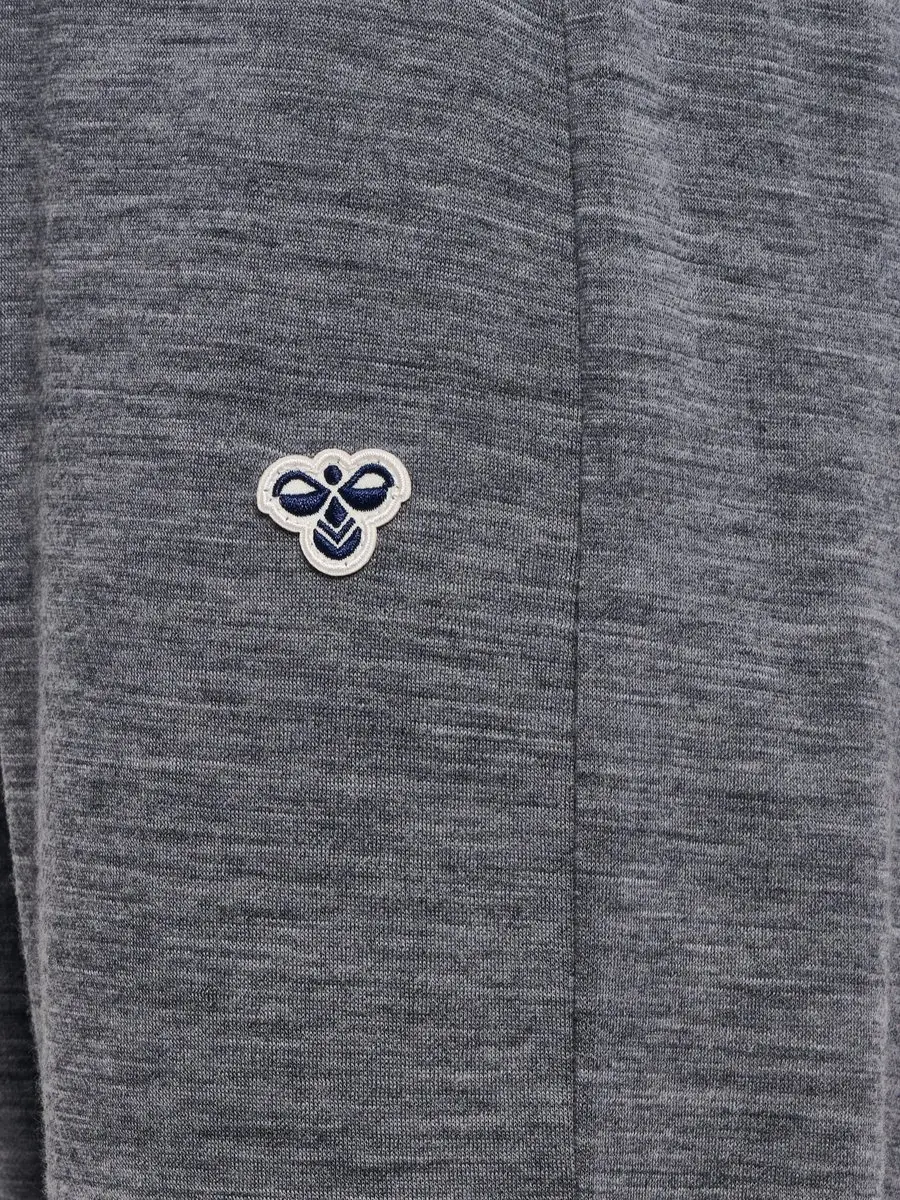Hummel Kinderjoggingbroek HMLJR Wool Pants Bee 229416 - Dark Grey Melange