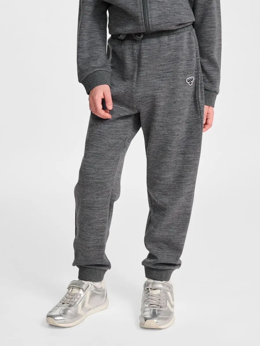 Hummel Kinderjoggingbroek HMLJR Wool Pants Bee 229416 - Dark Grey Melange