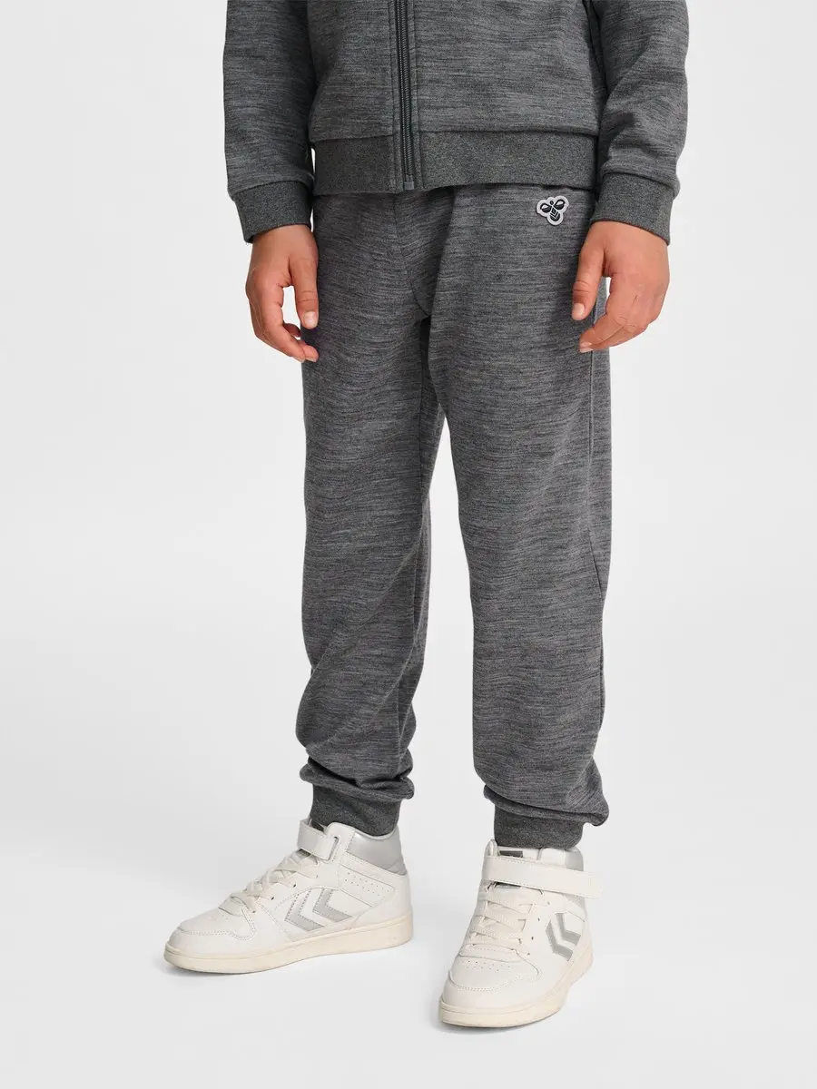 Hummel Kinderjoggingbroek HMLJR Wool Pants Bee 229416 - Dark Grey Melange - afbeelding 6 van 6