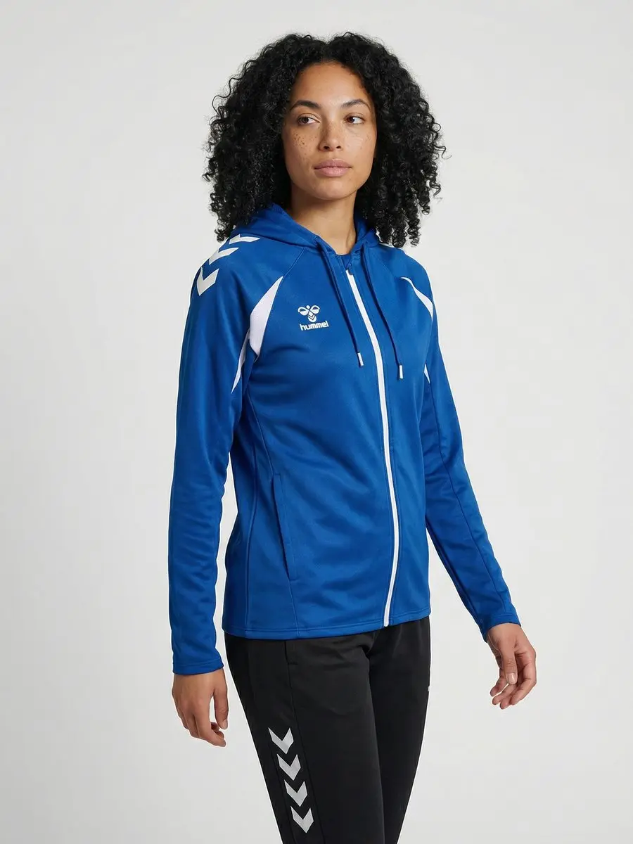 Hummel HMLCORE 2.0 Zip Hoodie Woman - XL - True Blue/Wit