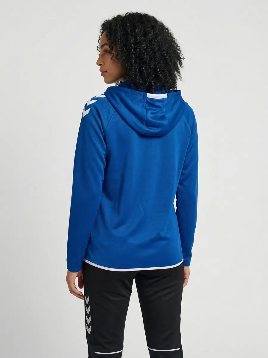 Hummel HMLCORE 2.0 Zip Hoodie Woman - XL - True Blue/Wit - afbeelding 6 van 6