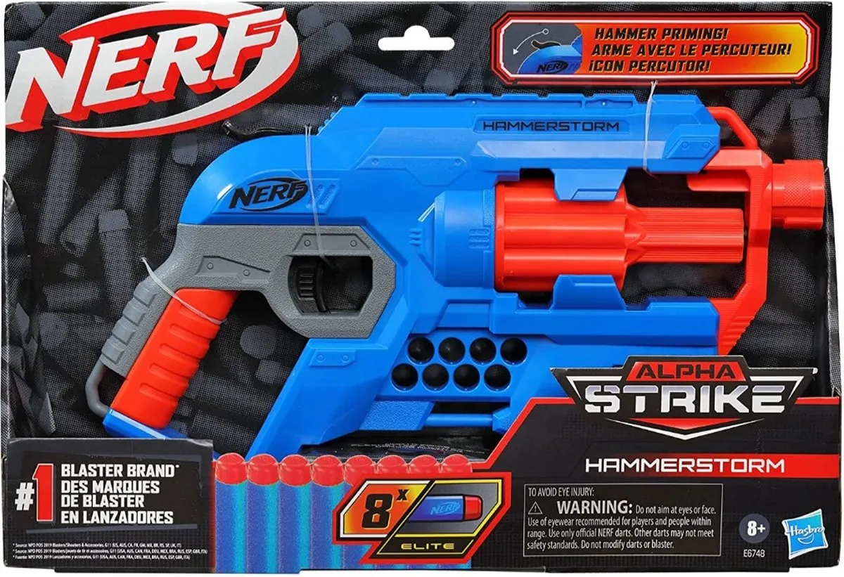 Nerf Alpha Strike Hammerstorm 8x Elite Pijltjes - Blauw