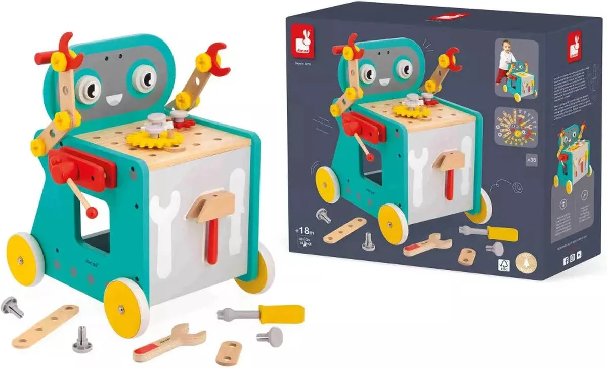Janod Brico'Kids Robot Trolley